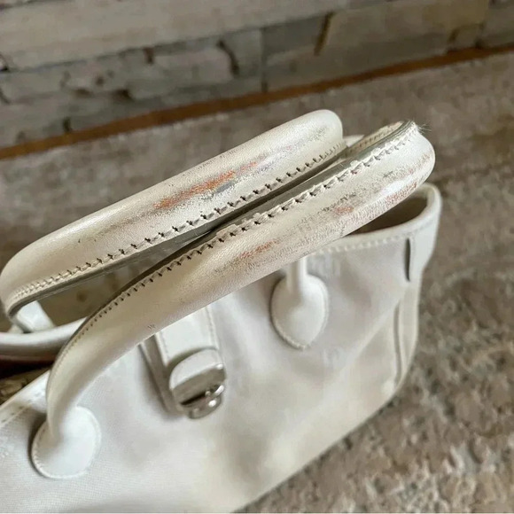 Dooney & Bourke Signature Vintage Ivory Medium Purse Hand Bag Monogrammed - Picture 2 of 16